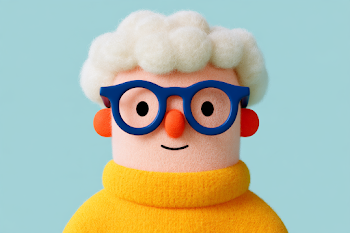 Whimsical Animated Character with Glasses