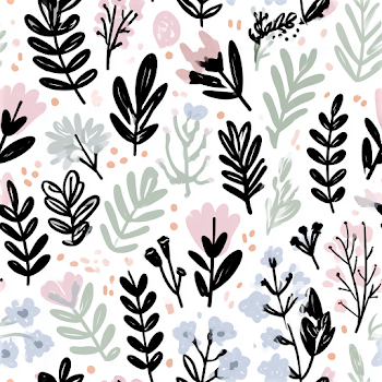 Whimsical Botanical Seamless Pattern