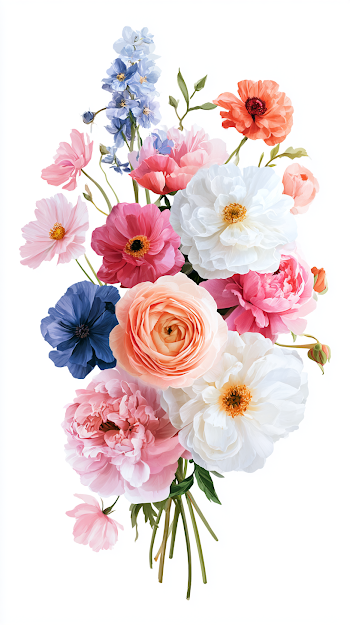 Whimsical Bouquet of Colorful Floral Arrangement