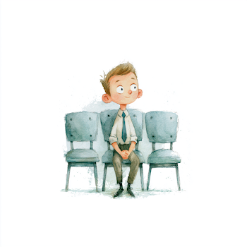 Whimsical Boy in a Serene Room