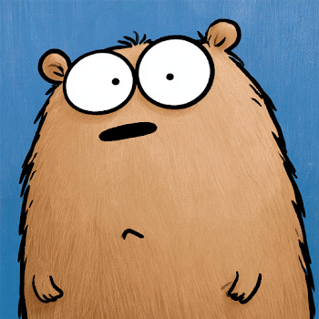 Whimsical Capybara-like Rodent Illustration