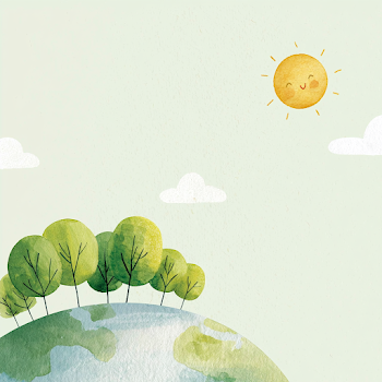 Whimsical Children's Planet Illustration