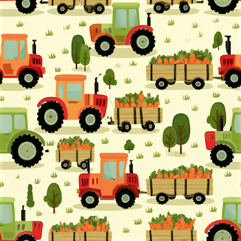 Whimsical Farm Tractor Pattern for Children