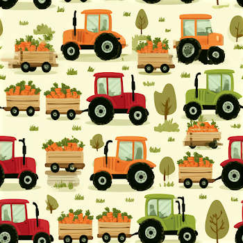 Whimsical Farm Tractor Pattern for Kids