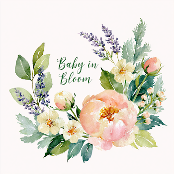 Whimsical Floral Baby in Bloom Illustration