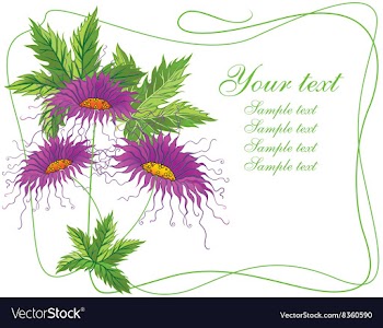 Whimsical Floral Border vector image