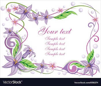 Whimsical Floral Border vector image