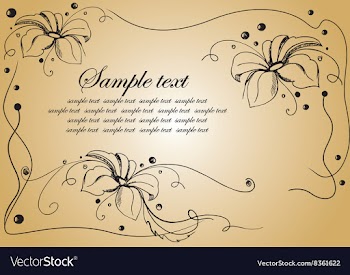 Whimsical Floral Border vector image
