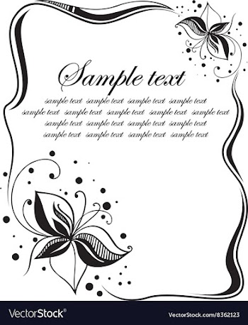 Whimsical Floral Border vector image
