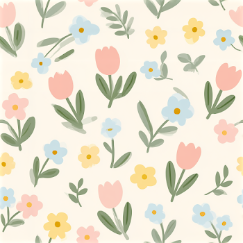 Whimsical Floral Pattern for Nursery