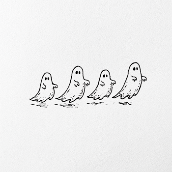 Whimsical Ghost Doodles