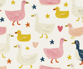 Whimsical Hand-Drawn Geese Pattern
