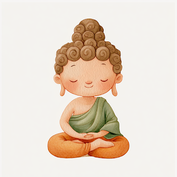 Whimsical Meditating Buddha Figure