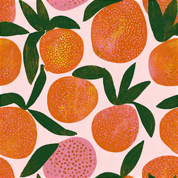 Whimsical Orange Pattern Design