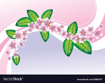Whimsical Pink Floral Design vector image