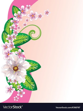 Whimsical Pink Floral Design vector image