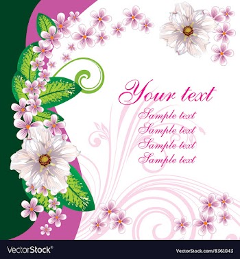 Whimsical Pink Floral Design vector image