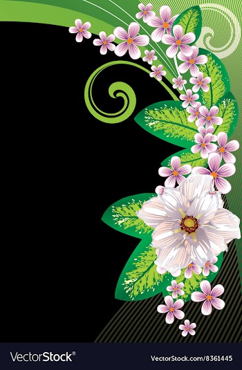 Whimsical Pink Floral Design vector image