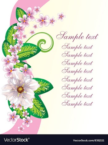 Whimsical Pink Floral Design vector image