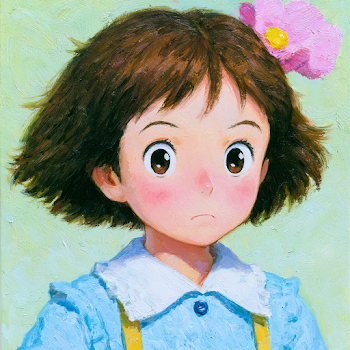 Whimsical Portrait of a Cute Girl