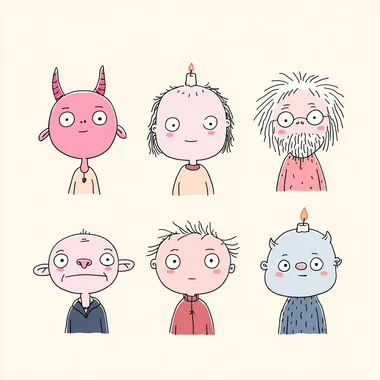 Whimsical Portraits of Cartoon NPC Characters Whimsical Portraits of Cartoon NPC Characters