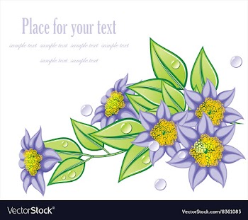 Whimsical Purple Floral Design vector image