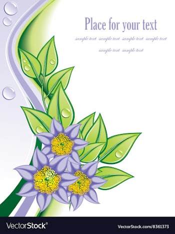 Whimsical Purple Floral Design vector image