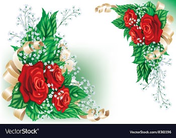 Whimsical Red Rose Design vector image