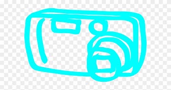 Whimsical Teal Camera Clip Art - Clip Art