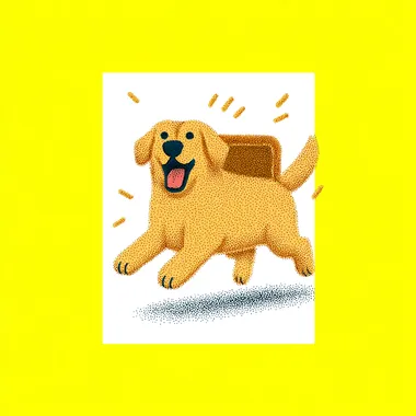 Whimsical Toast Dog Illustration Whimsical Toast Dog Illustration