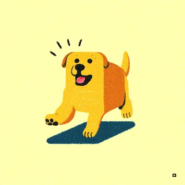 Whimsical Toast Dog Illustration Whimsical Toast Dog Illustration