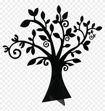 Whimsical Tree Black - Whimsical Tree Black And White