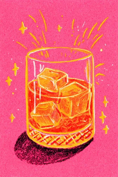 Whimsical Whiskey: A Gouache Illustration with Wishbones and Stars Whimsical Whiskey: A Gouache Illustration with Wishbones and Stars