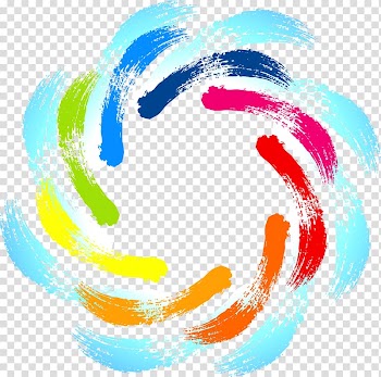Whirling artwork, Color Brush, Paint splash transparent background PNG clipart
