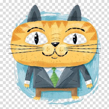 Whiskers Adobe Illustrator Brush Illustration, Yellow cat illustration transparent background PNG clipart