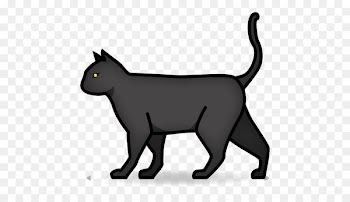 Whiskers Black cat Kitten Emoji - maple leaf decoration 