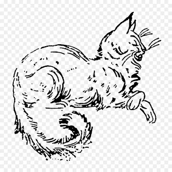 Whiskers Cat Bookplate Art Rubber stamp - Cat 