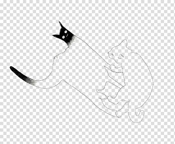 Whiskers Kitten Cat Illustration, Simple white cat transparent background PNG clipart