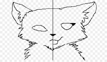 Whiskers Sketch Cat Illustration Line art - badboy outline 