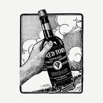 Whiskey bottle  clipart, black | Free PSD - rawpixel