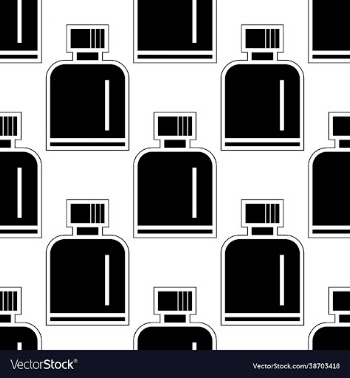 whiskey bottle seamless pattern black and white