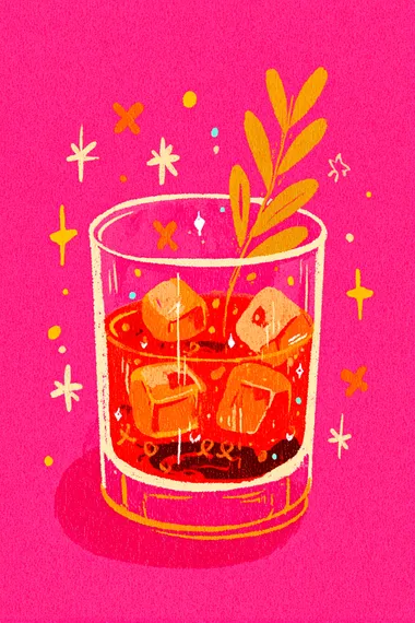Whiskey Dreams: A Colorful Gouache Illustration Whiskey Dreams: A Colorful Gouache Illustration
