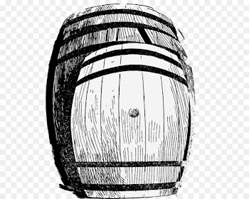 Whisky Wine Barrel Black and white Drawing - Sketch bucket 