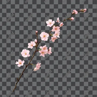 Whispers of Spring: A Sakura Branch in Bloom