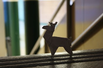 White 4-legged Animal Paper Origami