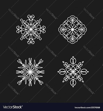 White abstract ornaments on black chalkboard vector image