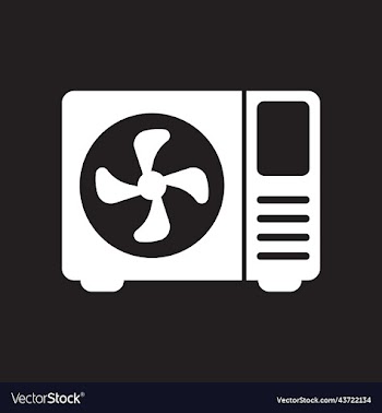 white ac outdoor solid icon