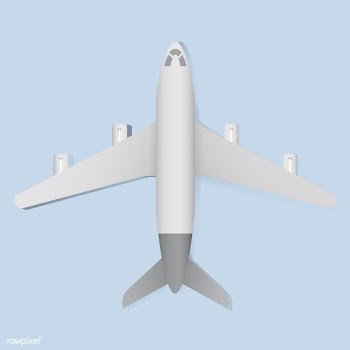 White Airplane Vector Illustration Flatlay To.. | Free stock vector - 389991