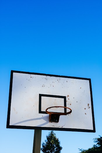 White And Black Basketball Court