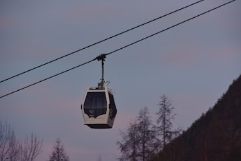 White And Black Cable Car